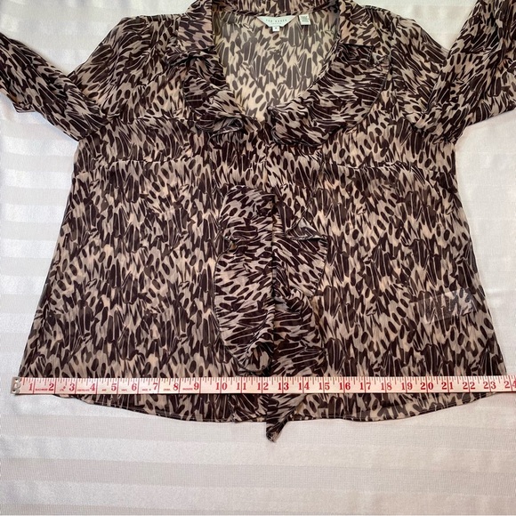 Ted Baker Bertei Ruffle Blouse with Metal Ball Trim Size 4 - Picture 8 of 14